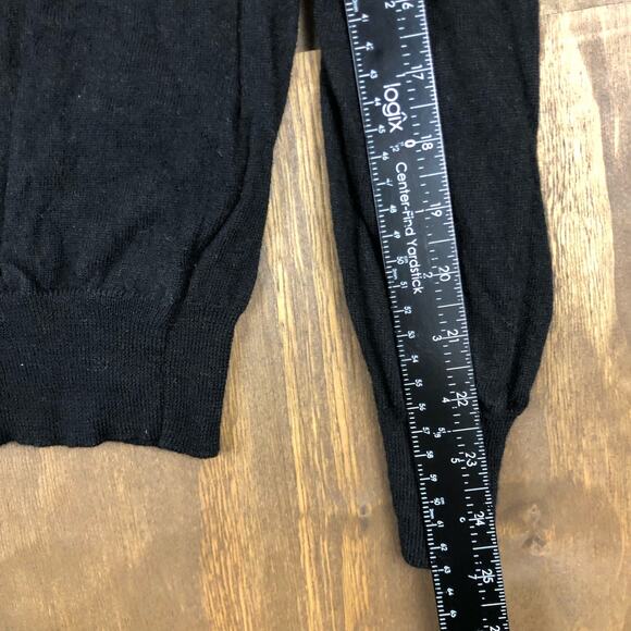 Daniel Hechter Paris Mens Sweater Black V Neck 100% Merino Wool Small - Picture 9 of 12